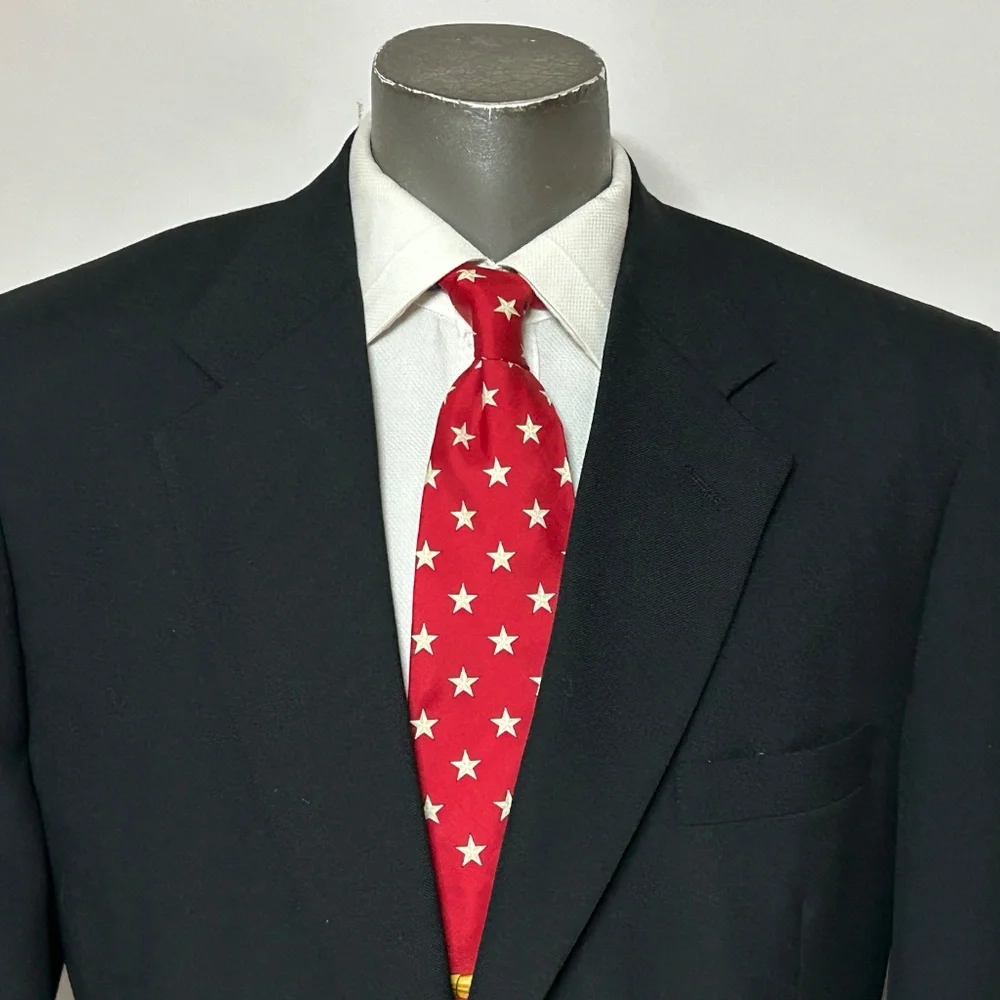 Wimbledon Blazer Sport Coat Size Black Gold‎ Logo Buttons